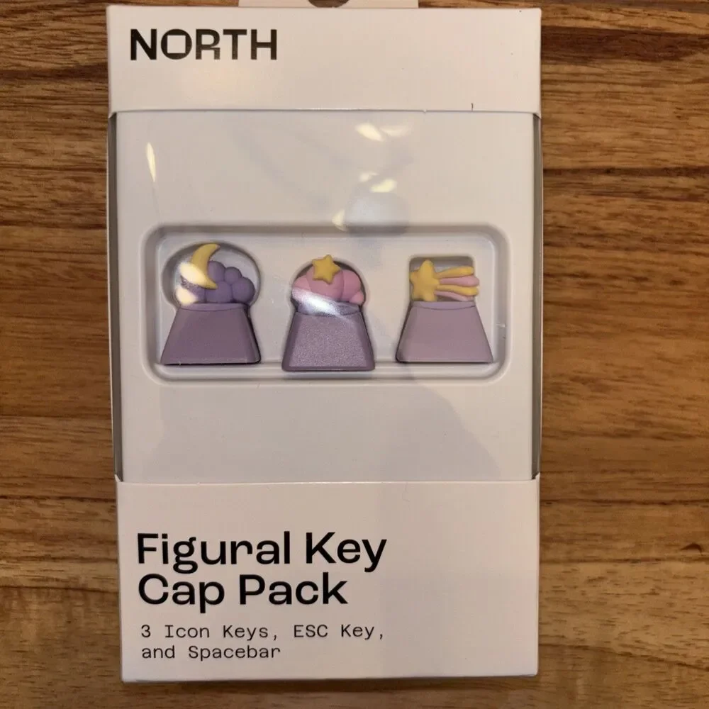 North Figural Key Cap 5 Pack-Keyboard Keycap-Purple Stars & Moon-New!